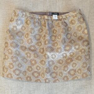 J. Crew Sparkly Cheetah Leopard Mini Skirt Size 4